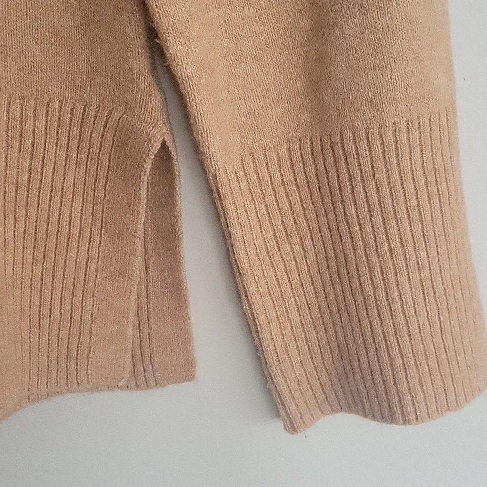 J. Crew Alpaca Merino Wool Blend Camel Turtleneck Sweater